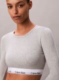 Grey Long Sleeve T-shirt Bralette - Icon Cotton Modal  Women