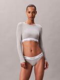 Grey Long Sleeve T-shirt Bralette - Icon Cotton Modal  Women