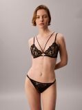Μαύρο Σουτιέν Τρίγωνο Χωρίς Επένδυση - CK Black Floral Lace  Γυναίκα