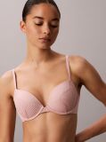 Pink Push Up Plunge Bra - Perfectly Fit Lace  Women