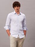 Blue Slim Cotton Poplin Stripe Shirt  Men