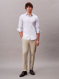 Blue Slim Cotton Poplin Stripe Shirt  Men