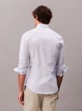 Blue Slim Cotton Poplin Stripe Shirt  Men