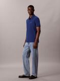 Blue Cotton Piqué Polo Shirt  Men