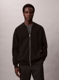 Black Long Sleeve Tech Knit Bomber  Men
