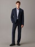 Blue Slim Wool Blend Blazer  Men