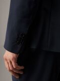 Blue Slim Wool Blend Blazer  Men