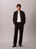 Black Relaxed Bomber Jacket  Men