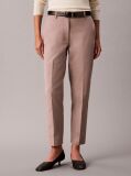 Pink Cotton Stretch Straight Fit Chino Pants  Women