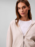 Μπεζ Hoodie Με Φερμουάρ  Γυναίκα