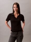 Black Fine Viscose Polo Shirt  Women