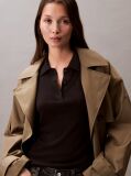 Black Fine Viscose Polo Shirt  Women