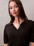 Black Fine Viscose Polo Shirt  Women