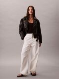 Black Faux Leather Biker Jacket  Women