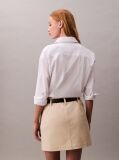 Beige Cotton Stretch Chino Mini Skirt  Women