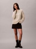 White Alpaca Blend Logo Jumper  Women