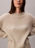 White Alpaca Blend Logo Jumper  Women