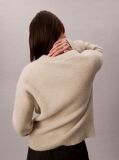White Alpaca Blend Logo Jumper  Women