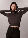 Grey Merino Wool Crew Neck Jumper  Women