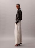 Beige Cotton Twill Logo Tape Trousers  Women