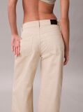 Λευκό Παντελόνι Σε Πολύ Φαρδιά Γραμμή Από Twill  Γυναίκα