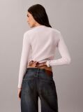 Pink Monogram Logo Long Sleeve Baby Tee  Women