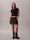 Μαύρο Cropped T-shirt Με Μονόγραμμα Σε Στενή Γραμμή  Γυναίκα