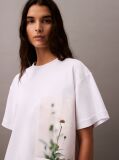 White Cropped Floral Print T-shirt  Women