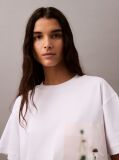 White Cropped Floral Print T-shirt  Women