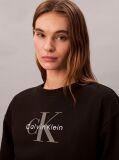 Μαύρο Cropped Φούτερ Με Μονόγραμμα  Γυναίκα
