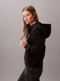 Μαύρο Hoodie με Φερμουάρ Και Λογότυπο  Γυναίκα