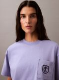 Μοβ Cropped T-shirt Με Λογότυπο  Γυναίκα