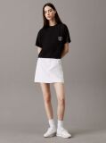 Μαύρο Cropped T-shirt Με Λογότυπο  Γυναίκα