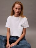 Λευκό Cropped T-shirt Με Λογότυπο  Γυναίκα