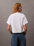 Λευκό Cropped T-shirt Με Λογότυπο  Γυναίκα