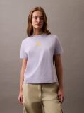 Μοβ T-shirt Με Λογότυπο  Γυναίκα