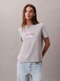 Γκρι T-Shirt Με Λογότυπο  Γυναίκα
