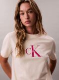 Λευκό T-Shirt Με Λογότυπο  Γυναίκα