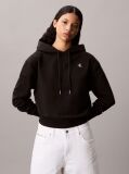 Μαύρο Hoodie Με Λογότυπο Από Βαμβακερό Terry  Γυναίκα