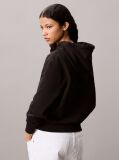 Μαύρο Hoodie Με Λογότυπο Από Βαμβακερό Terry  Γυναίκα