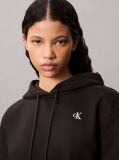 Μαύρο Hoodie Με Λογότυπο Από Βαμβακερό Terry  Γυναίκα