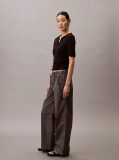 Grey Cotton Stretch Cargo Pants  Women