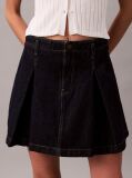 Denim Pleated Denim Skirt  Women