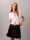 Denim Pleated Denim Skirt  Women