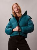 Blue Short Down Puffer Jacket  Women