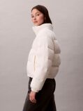 White Short Down Puffer Jacket  Women