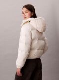 White Short Down Puffer Jacket  Women