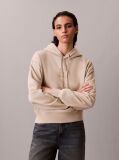 Μπεζ Άνετο Hoodie Από Premium Terry  Γυναίκα