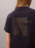 Μπλε T-Shirt Με Boxy Γραφικό Τύπωμα Και Κοντά Μανίκια  Γυναίκα