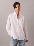 White Relaxed Cotton Poplin Shirt  Women